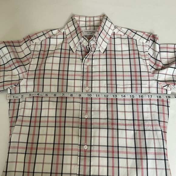 Thom Browne Plaid Long Sleeve Shirt Cotton Size 1 Small - Picture 12 of 16